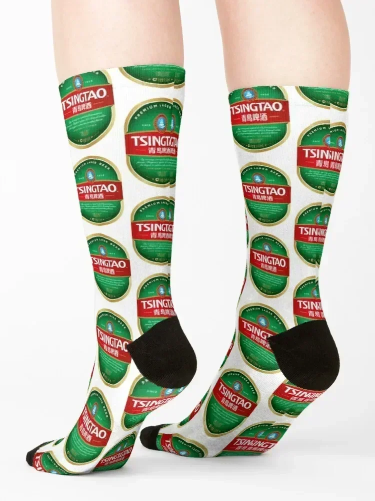 جوارب بشعار Tsingtao، هدايا عيد الميلاد الشفافة العصرية، أفكار هدايا عيد الحب، جوارب للرجال والنساء #4