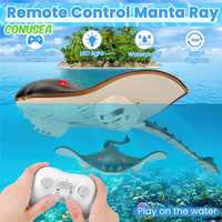 Rc Boat 2.4G Remote Control Manta Ray Robot Toy Electronic Radio Controlled Fish Simulation Children's Pool Water Games Toys Boy