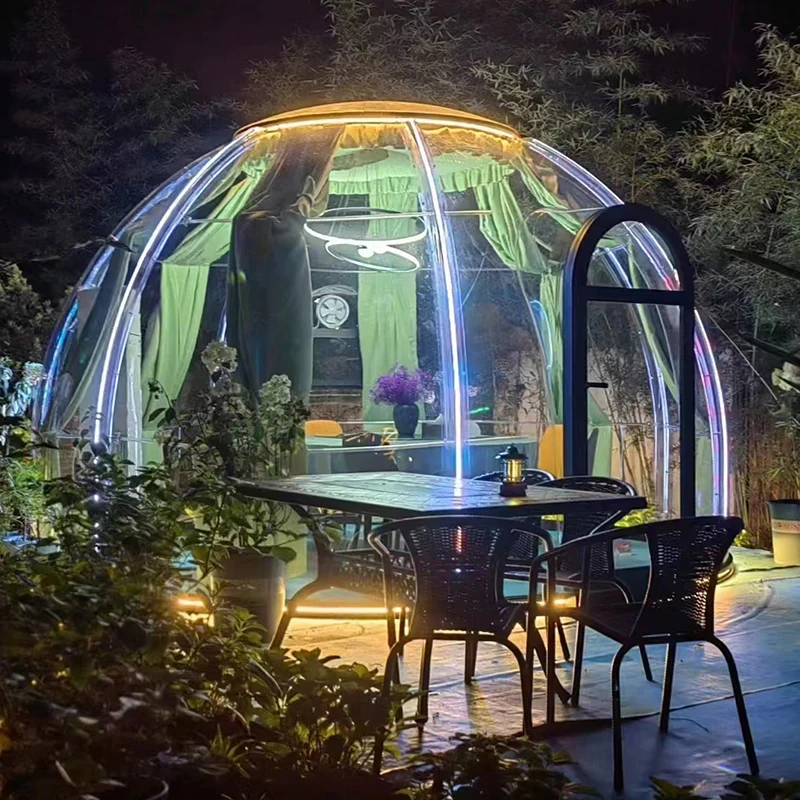 High-End Transparent Inflatable Dome House Luxury Metal Star Room Gazebo Pavilion for Outdoor Camping Powder Coated for