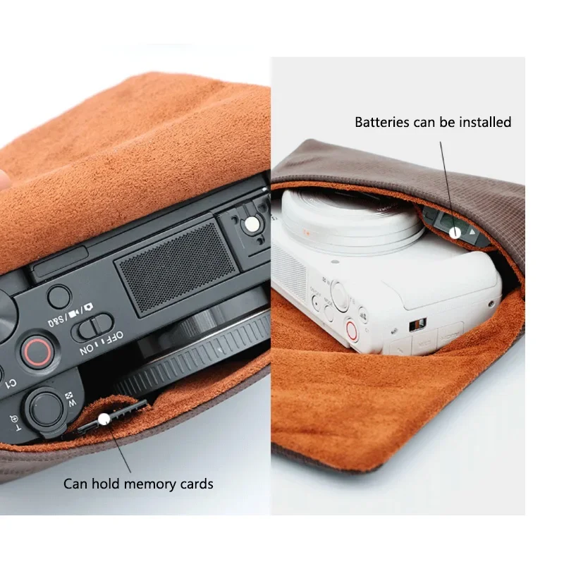 

For Sony ZV1 ZVE10 LX10 RX100 Canon G7X III Olympus TG4 TG5 Lightweight Portable Camera Storage Carry Pouch,