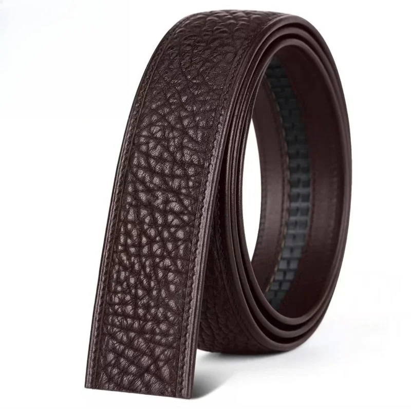 

Business Leather Belt Men's 3.5 Buckle-Free Belt Belt