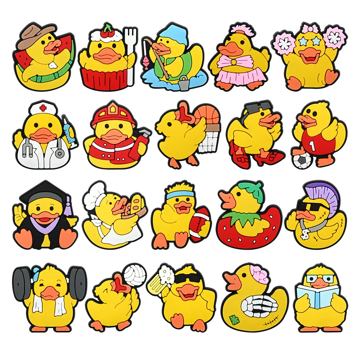 PVC animal duck dancing fashion detachable shoe buckle charms accessories decorations for clog camp