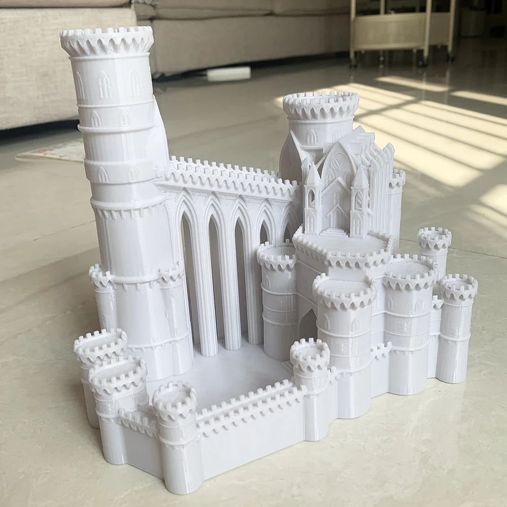 Ijs Kasteel Dobbelstenen Toren 3d Gedrukt Tafelblad Gaming Toren Dobbelstenen Toren Bakje Voor Dnd Bordspel D & D Rpg Bureaudecoratie