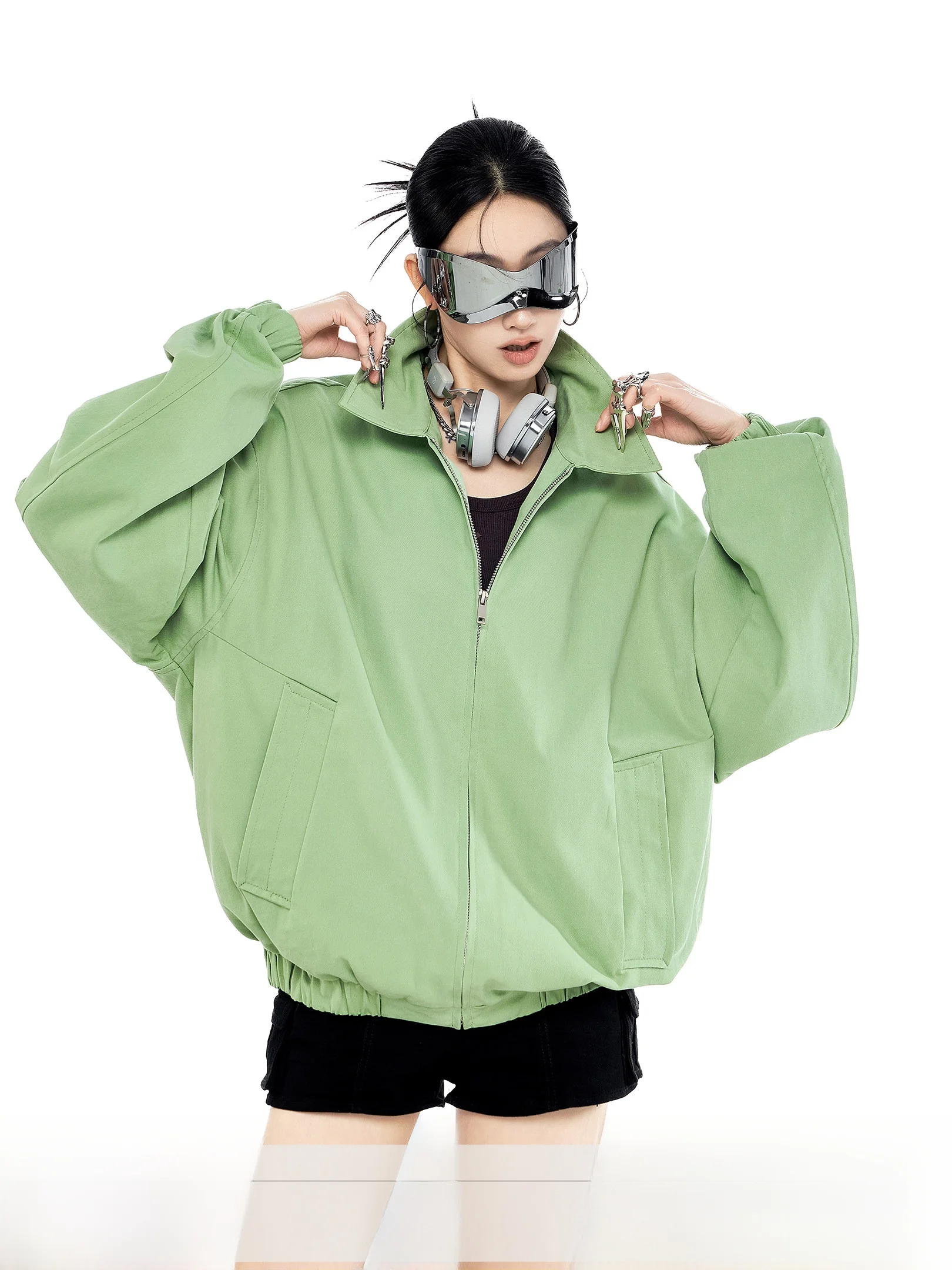 

Американский свободный кардиган на молнии для женщин, весенний, новый, повседневный, спортивный, из полиэстера, с длинными рукавами