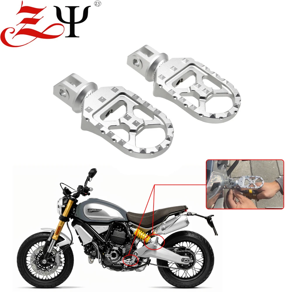 Scrambler800 Motorcycle Adjustable Front Footrest Rear Footrest Rotatable Foot Rest Footpegs For Ducati Scrambler 400 800 1100