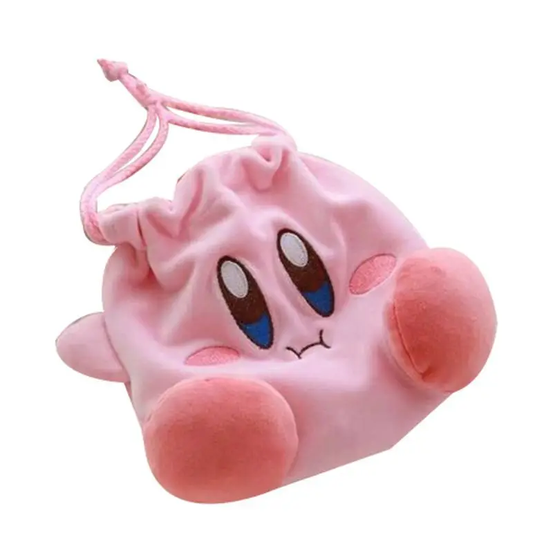 Kawaii Cartoon Anime Star Kirby Cosmetic Bag Cute Pink Portable Storage Bag Coin Purse Girland Child Holiday Gifts