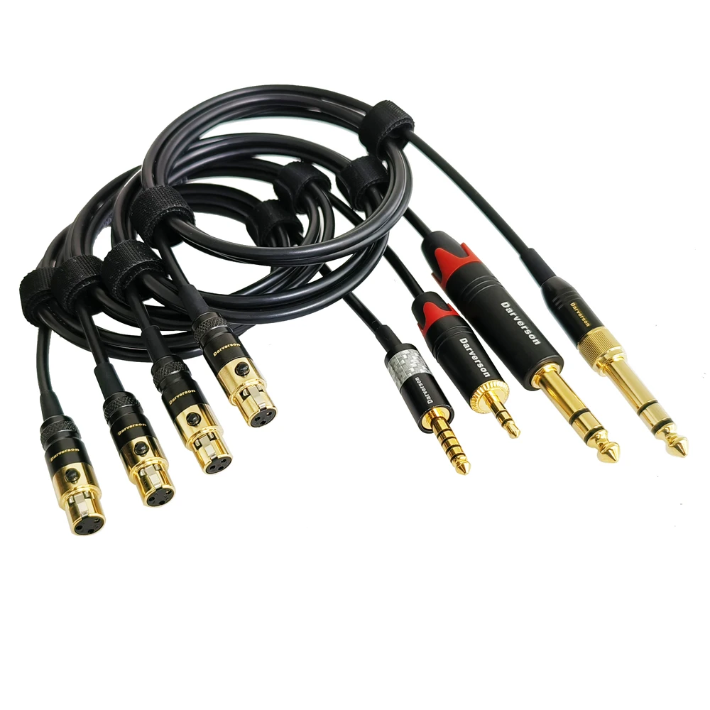 TA3F 3-pin Mini xlr to 1/4 3.5mm 1/8 4.4mm Headphone Cable For AKG K240 K240S K141 K171 K181 Q701 K702 K712 K271