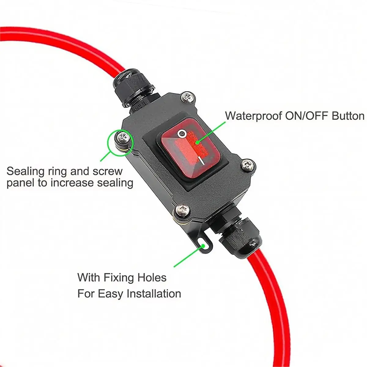 Big Discount 2pcs DC12V-24V Inline Waterproof Switch, Dual Circuit Control, 25A High Current for Automotive and Marine Use