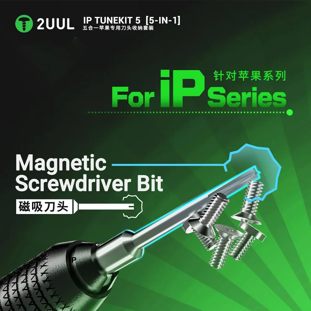 2uul IP TUNEKIT 5IN1 Magnetischer Schraubendreher-Bit für IP-Serie, 4 mm Durchmesser, kompatibel mit mehreren Schraubendrehern, geeignet für IP17 – Detail 5