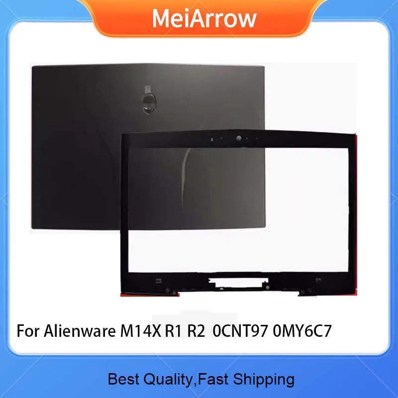

Новый/org Замененный чехол для Delll Alienware M14X R2 M14X R1, задняя крышка ЖК-дисплея 0CNT97, переднее стекло 0MY6C7