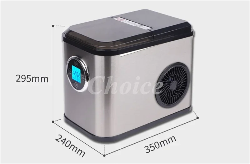 Household Small Automatic Fast Ice Maker Cube Machine 12kg Manual Water Round For Commercial Milk Tea Shop Bar