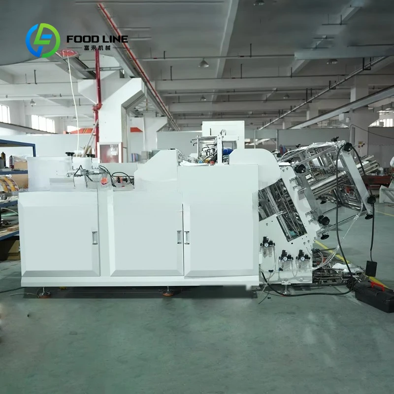 Automatic Take Away Lunch Food Box Making Machine Disposable Paper Lunch Hamburg Burger Box Forming Machine Food Container Maker