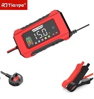 UK Plug Car Battery Charger 12V 15A/24V 8A Smart Pulse Repair Lead-acid Battery Motorcycle Battery Charging LED Display