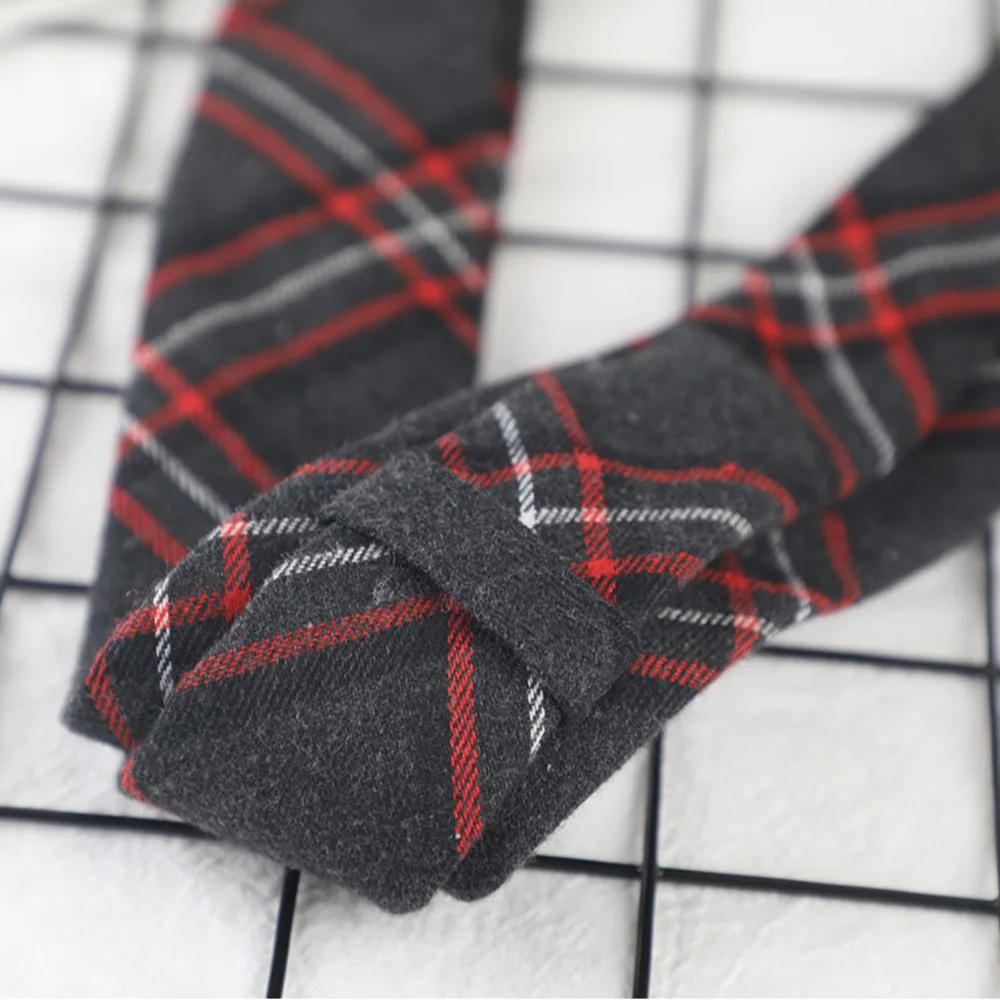 College Style 6CM Narrow Neck Ties For Men Women Fashion Plaid Cotton Neckties JK Uniform Sailor Suit Neckwear Collar Cravat