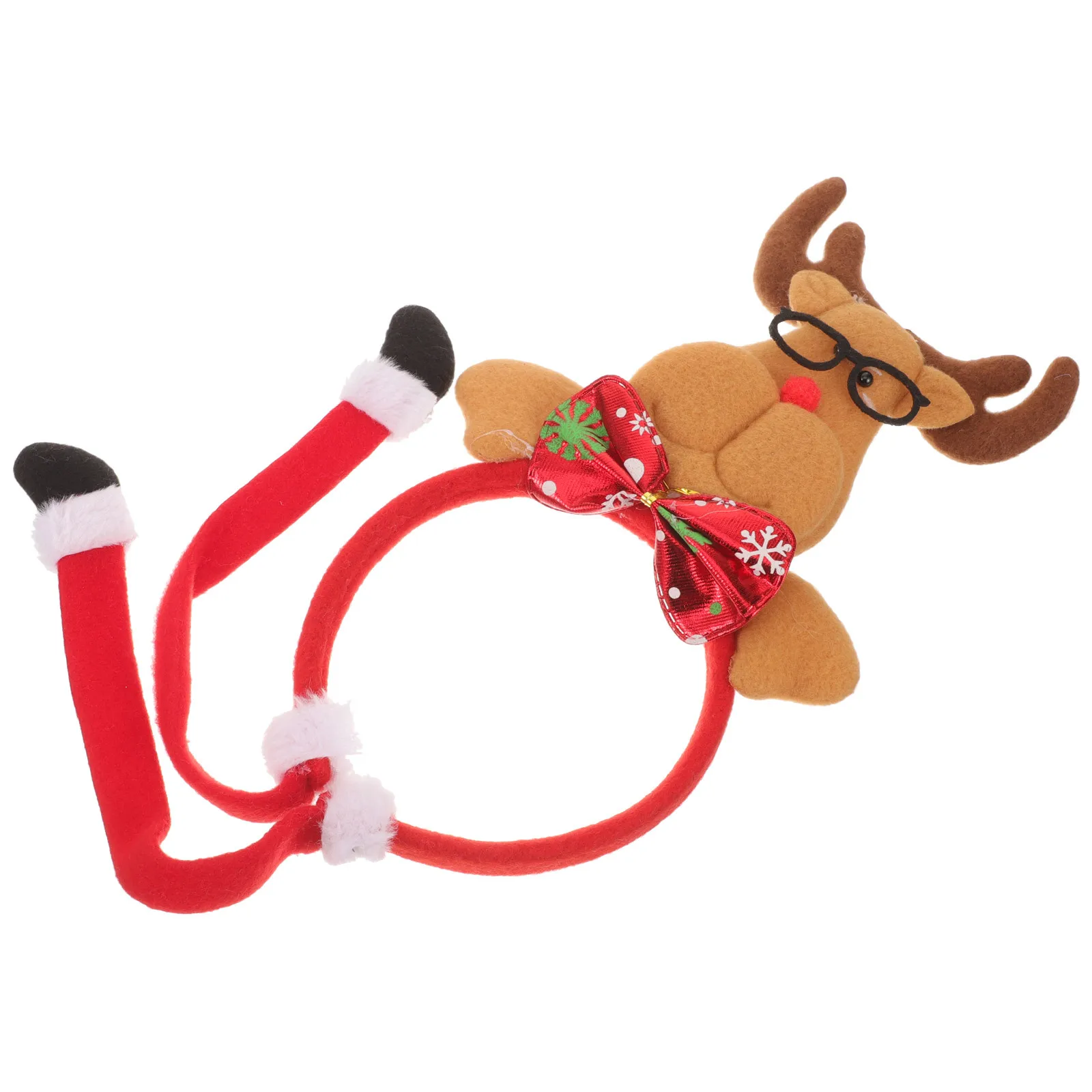 

Long-Legged Deer Xmas Headband Comfortable Non-Deformable Fit for Christmas Cosplay Holiday Party Hair Ornament Xmas Costume