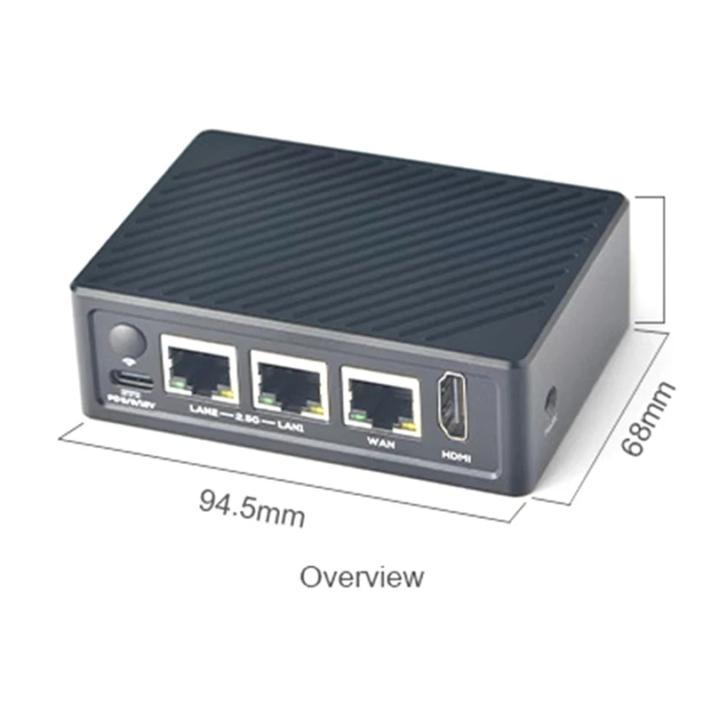 EF-Nanopi R5S Router Dual 2.5G+Gigabit Mini Development Board CNC All Metal Housing RK3568 WIFI6