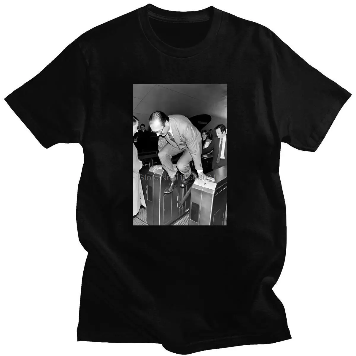 Camisetas con estampado divertido de Jacques Chirac Yo Rap Hip Hop Metro Paris Mode Harajuku, camiseta informal de moda, camiseta Retro
