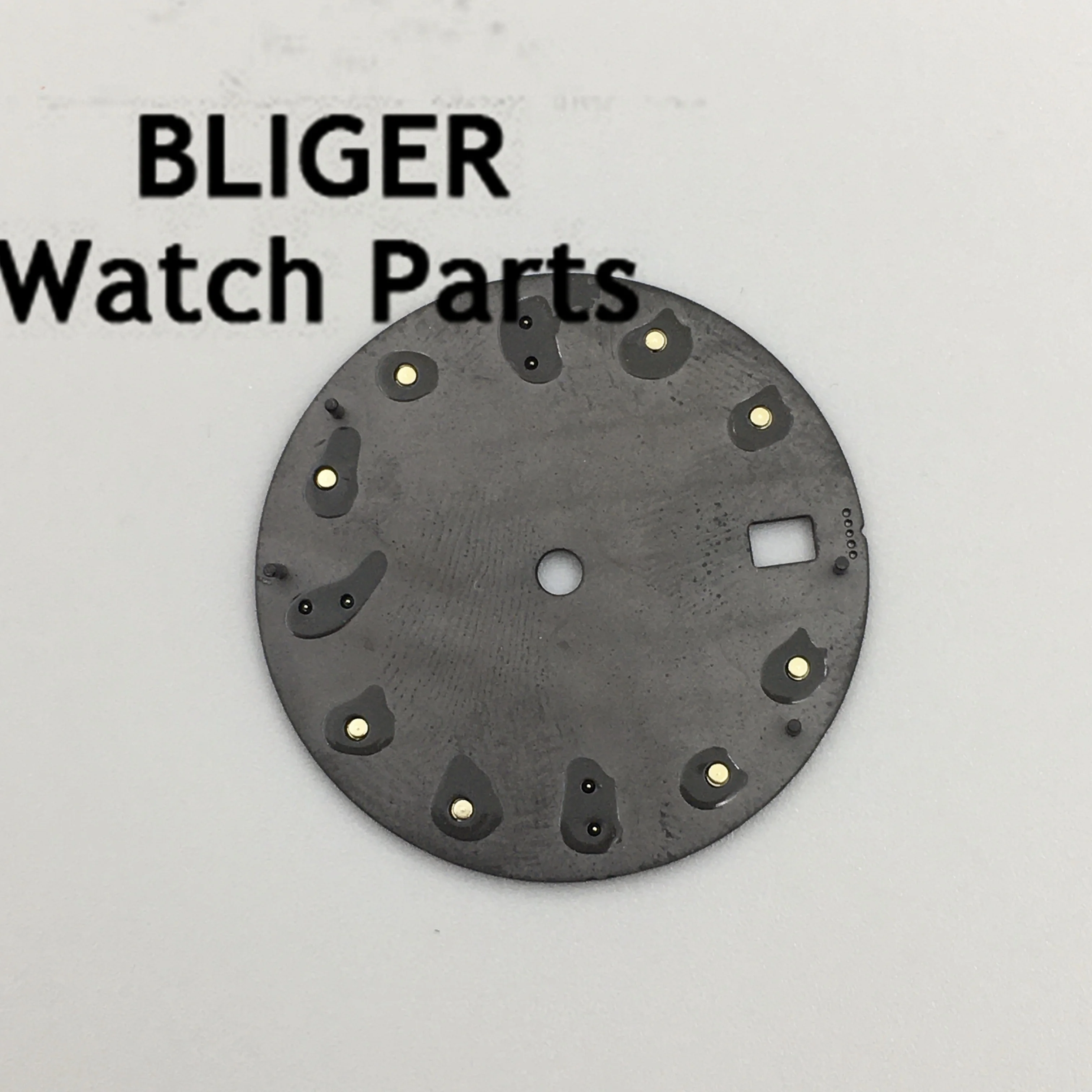 BLIGER 29mm czarna niebiesko-zielona tarcza zegarka C3 świecąca tarcza dopasowana do ruchu NH35 3 korona 3.8 korona