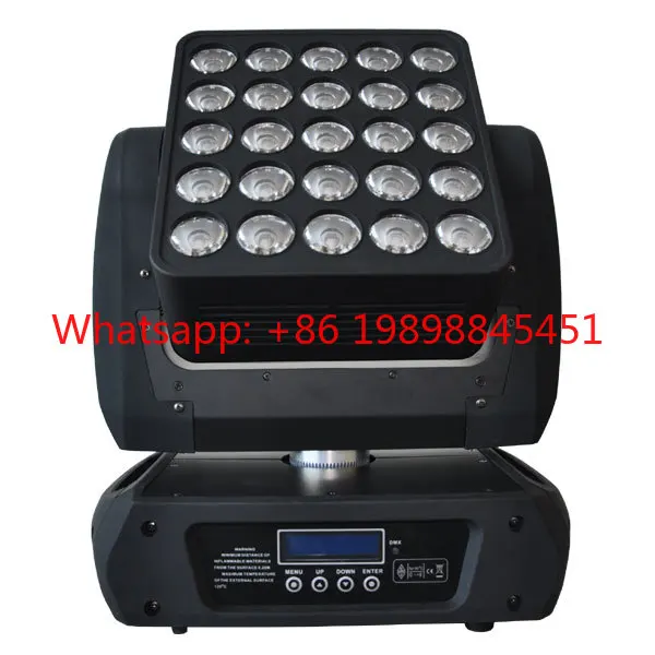 5×5 25x12W 4IN1 RGBW LED Matrix Moving Head Beam Light Disco Club Stage Light