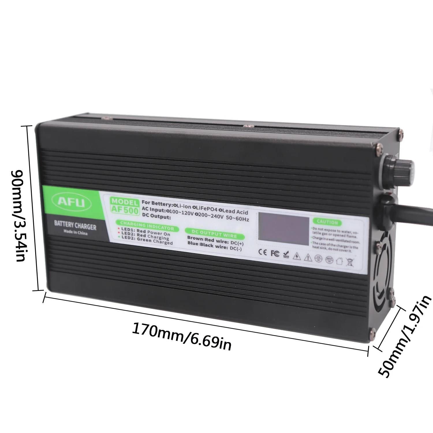 84V 5A Li-ion Battery Charger Usd For 20S 72V 74V Li-ion Battery Smart Charger With OLED Display Fast Charger Cooling Fan