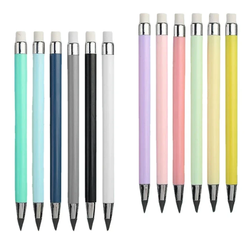 1/6/12 Pcs Eternal Pencil For Kids Art Sketch Writing Drawing Pen Tools No Ink Infinity Pencils Gift School Supplies Stationery