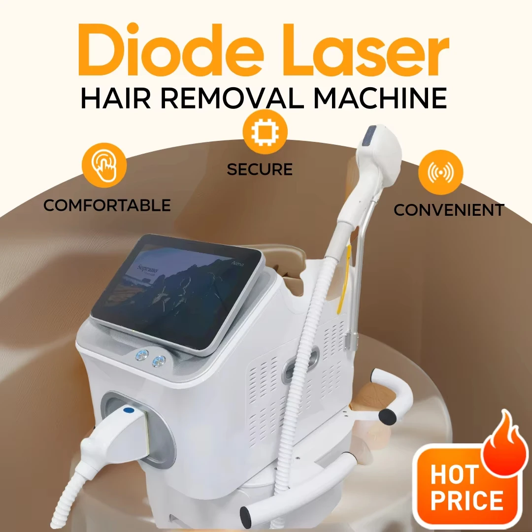 

2025 Новый диодный лазер 4000 Вт 755 808 940 1064 нм ледяной титановый аппарат для удаления волос безболезненное охлаждение 4 длины волны постоянный CE