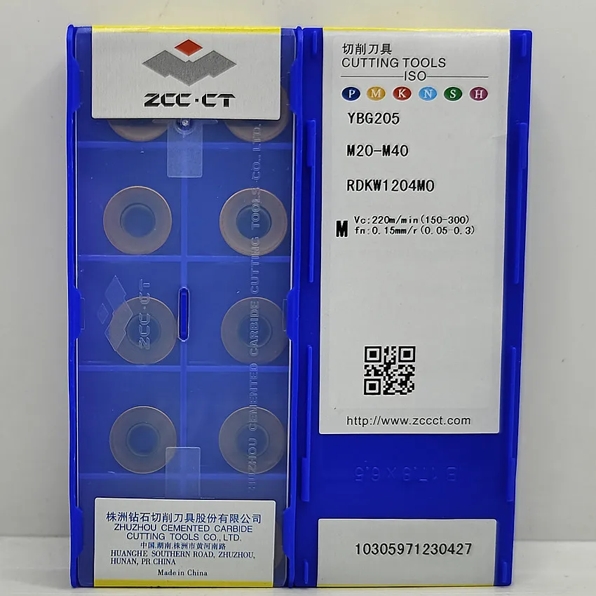 ZCC.CT RDKW1204MO YBG202/RDKW1204MO YBG205/RDKW1204MO YBG302/RDKW1204MO YBG102 RDKW1204MO R6 CNC WKŁADKI WĘGLIKOWE 10 SZTUK/PUDŁO