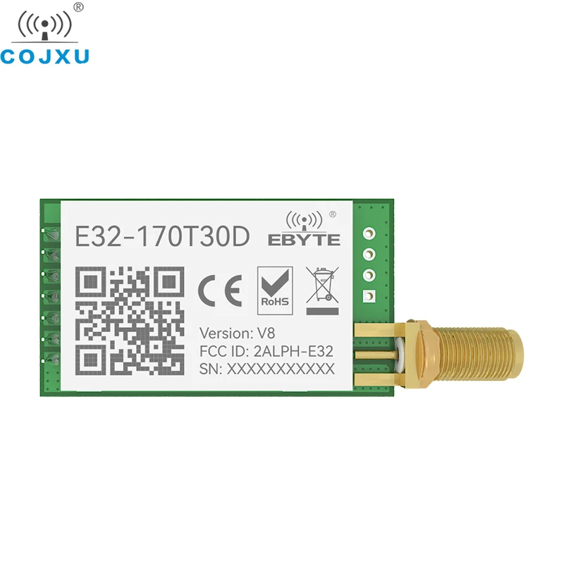 LoRa 170MHz cojxu E32-170T30D Rf Module 1W 170 MHz UART Wireless Transceiver Long Distance SMA-k Antenna