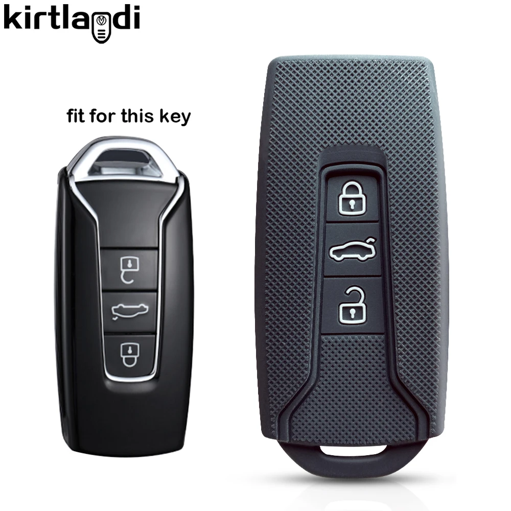 For VW Volkswagen Touareg EL 2019-2023 Silicone Remote Key Case Car Keychain Key Cover Shell Protector Bag Fod