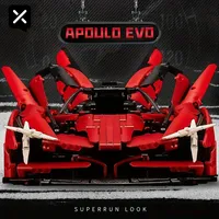 3669PCS 1:8 Technical Super Red Sports Car Building Blocks Brick Model Racing Vehicle Brick Toy for Boys Holiday Birthday Toys
