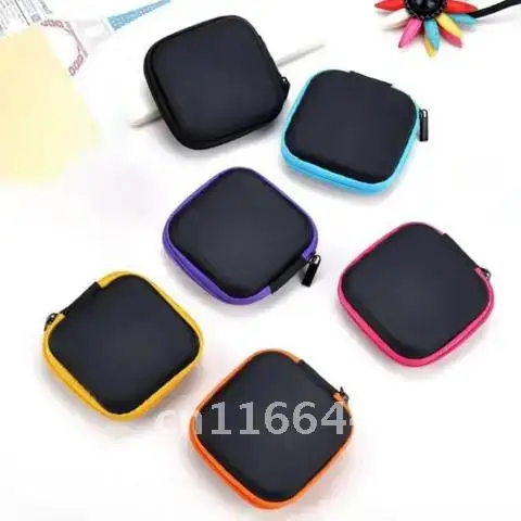 

Square Mini Storage Bag Universal Zipper Earphone Cable Data Cord Storage Bag Case Pouch Earphone Accessories