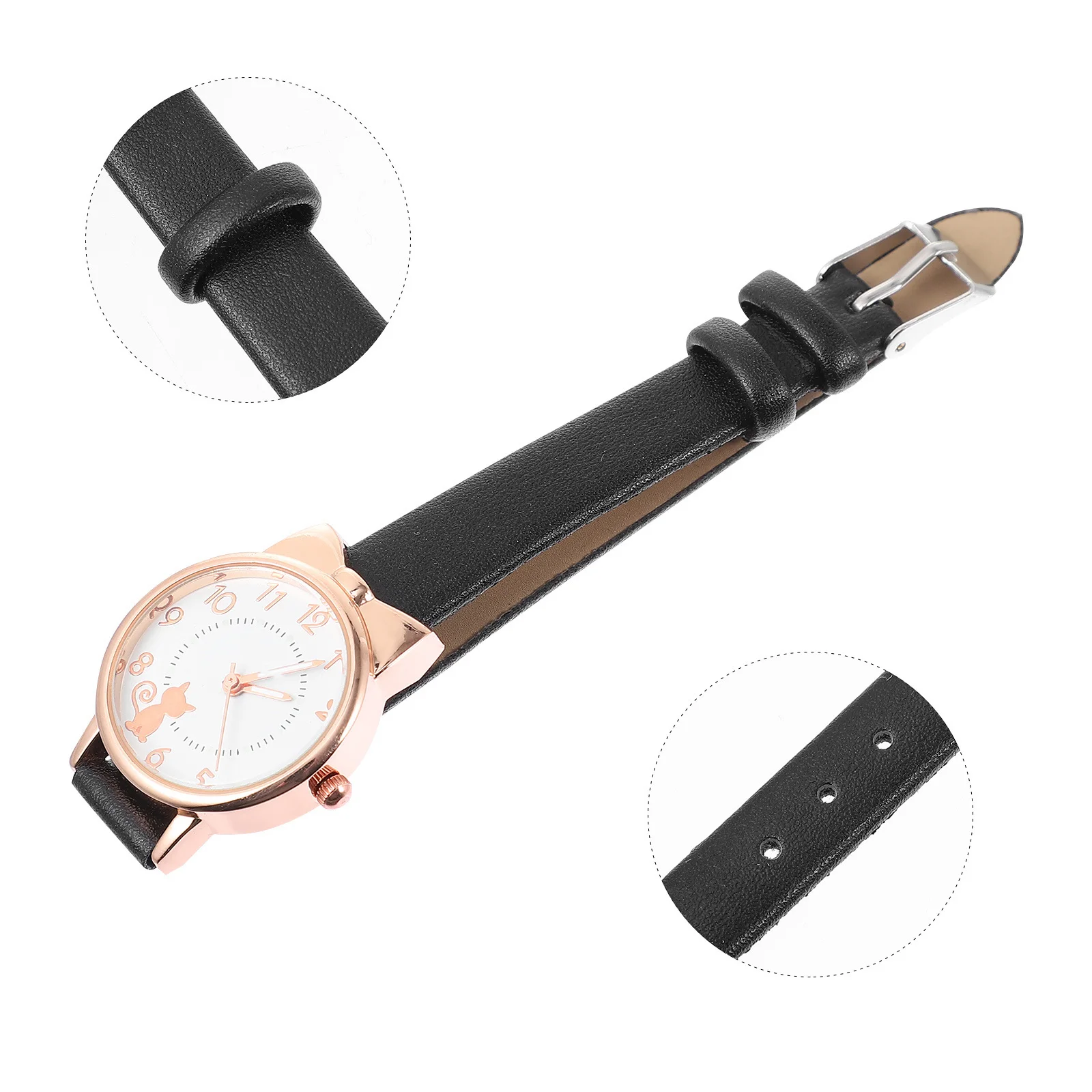 

Girls Digital Watch Kitten Pattern Alloy Belt Casual Adjustable Kids Leisure Wrist Watch Children Waterproof Girls Wristwatch