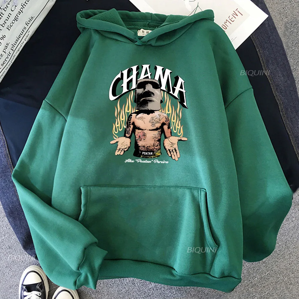 Men Clothes Alex Pereira Graphic Hoodies Pocket Fleece Male Hooded Sweatshirts Print Sudaderas Casual Winter Warm Unisex Hoodie