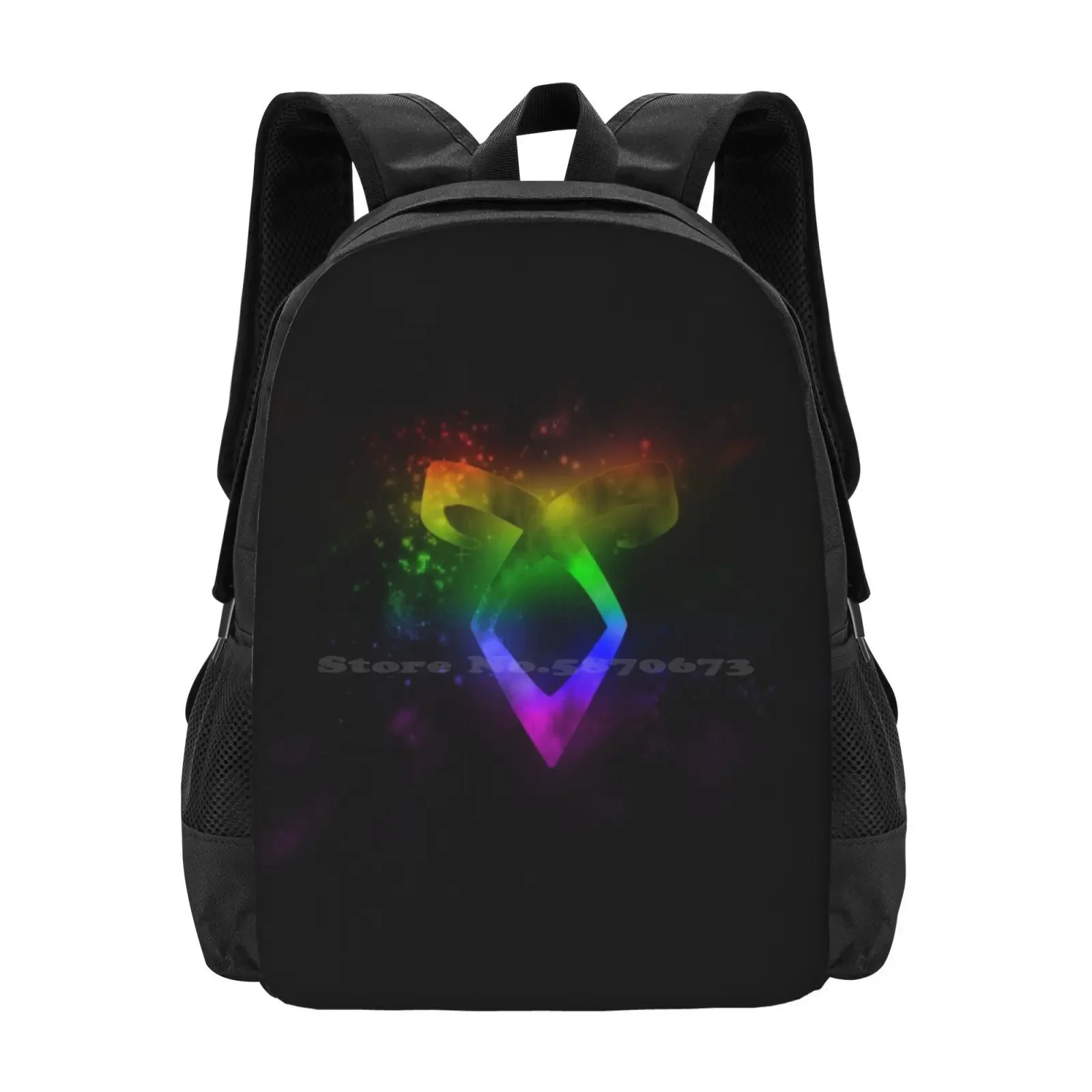 

Shadowhunters Rainbow Pride Angelic Rune Lgbt Bag Backpack For Men Women Girls Teenage Rainbow Pride Saveshadowhunters Angelic