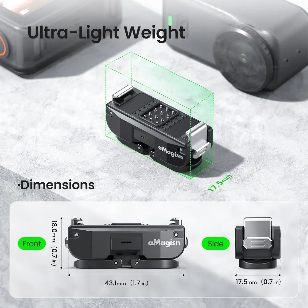 

Быстросъемная зарядная база-адаптер с двойным креплением Type-C, магнитное крепление, легкий зарядный адаптер для DJI Osmo Nano