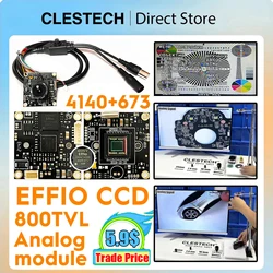 СОНИ ЭФФИО Видеомодуль монитора 4140 + 673 100% новый модуль чипа SONY EFFIO CCD CLESTECH 800TVL аналоговая камера видеонаблюдения микроскоп DIY Osd меню кабель полный комплект ТВ монитор Объектив 25 мм/16 мм/2,8 мм