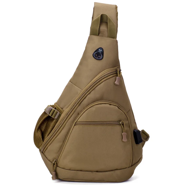 New Outdoor Sports Crossbody Bag Large Capacity Camouflage Canvas Chest Bag Men's Universal Backpack Fishing Gear Shoulder Bag