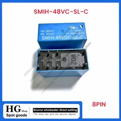 1PCS 3PCS 5PCS/Lot Original SMIH-48VC-SL-C DC48V 16A SMIH-48V 8PIN power relay