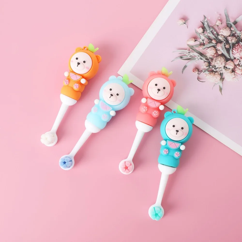 Cute Care Teeth Child Toothbrush Dental Care 1-9Years Old Soft Hair Toothbrush Kids Training Silicon Fruit Bear Toothbrush Kids