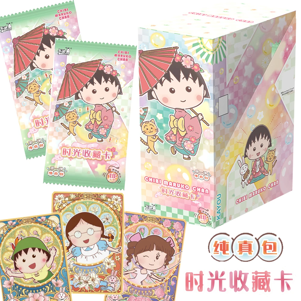 

KAYOU Original Chibi Maruko Chan Time Collection Card Family Comedy Anime Character Flower Fragrance Story Card Child Gift Toy