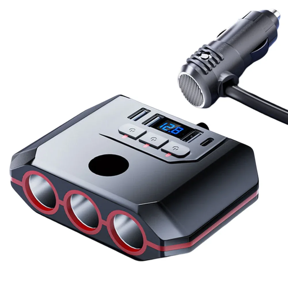 

120W Car Charging Solution Multi Device Charger 120W Splitter Advanced Safety Features Independent Switch Control