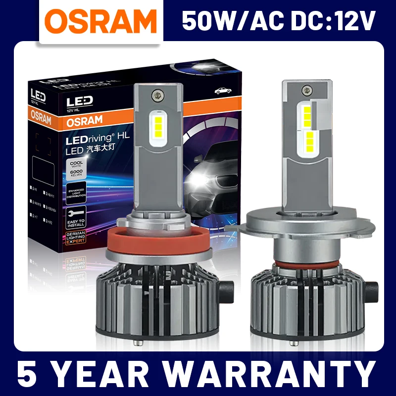 

OSRAM LEDriving XLZ 2.0 50W High Power H4 H7 H11 LED CANbus HIR2 HB3 Headlight H8 9005 9006 HB4 9012 6000K LED Auto Car Lamps