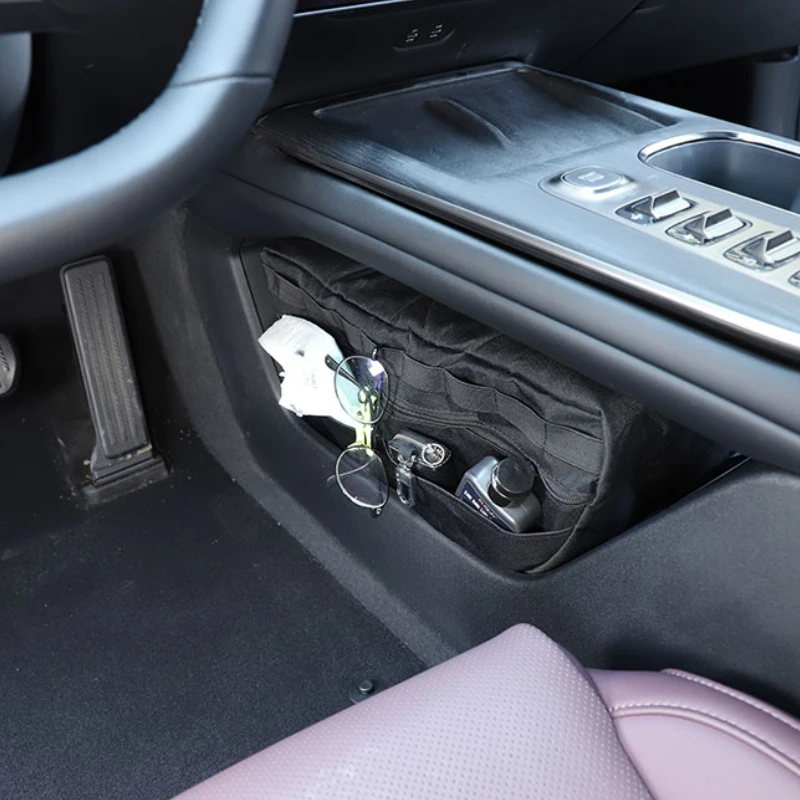 

For Changan Dark Blue G318 2024-25 Black Car Center Console Lower Level Storage Box Container Luggage Organizer Car Accessories
