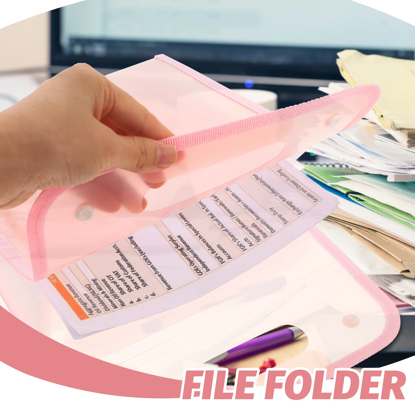 

File Folder Large Capacity Expandable Receipts Organizer For Bills Checks Cash Document Storage Office