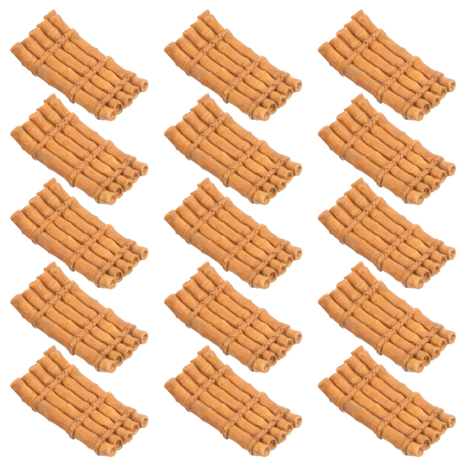 

15 Pcs Mini Bamboo Resin Boat Shaped Decorations Micro Landscape DIY Accessories Bonsai Garden Desktop Ornament