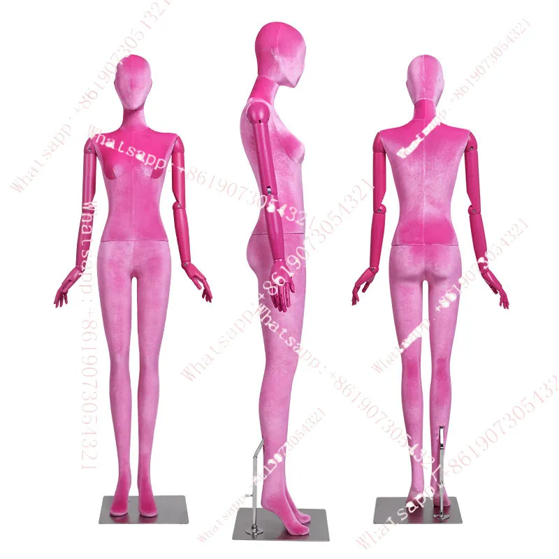 Women's clothing store full body platform model solid wood hand female color model half body props female shelf window display