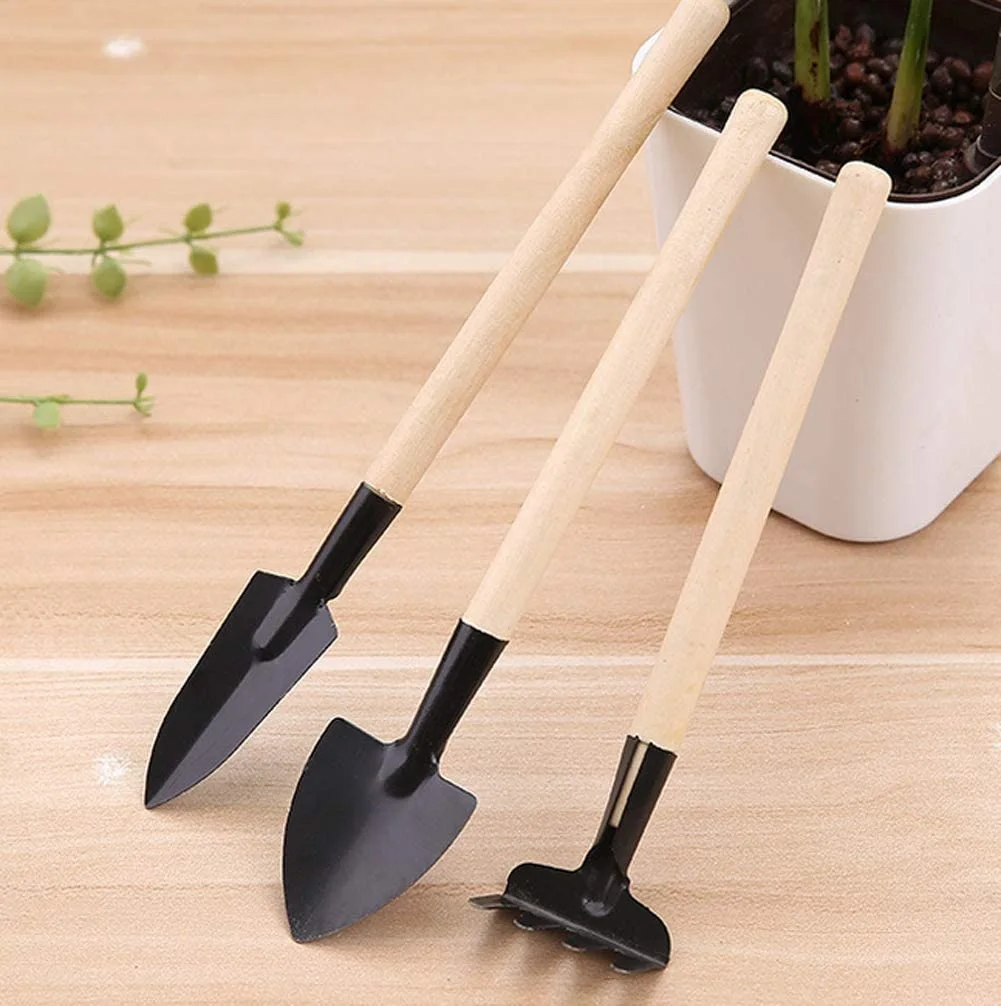 3 Pieces Small Gardening Hand Shovel Garden Trowel Transplanter Lightweight Comfortable Ergonomic Handle Gardening Tool