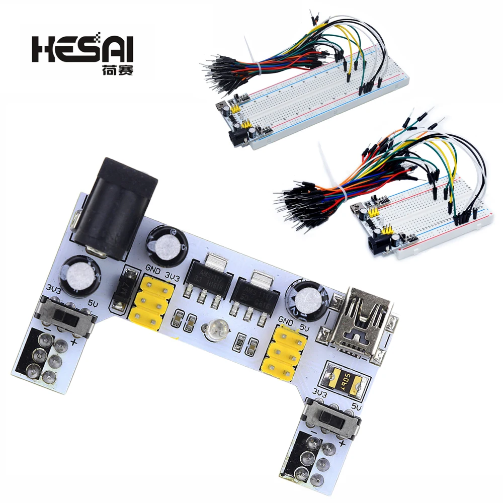 NEW MB-102 MB102 Breadboard 400 830 Point Solderless PCB Bread Board Test Develop DIY For Arduino laboratory SYB-830