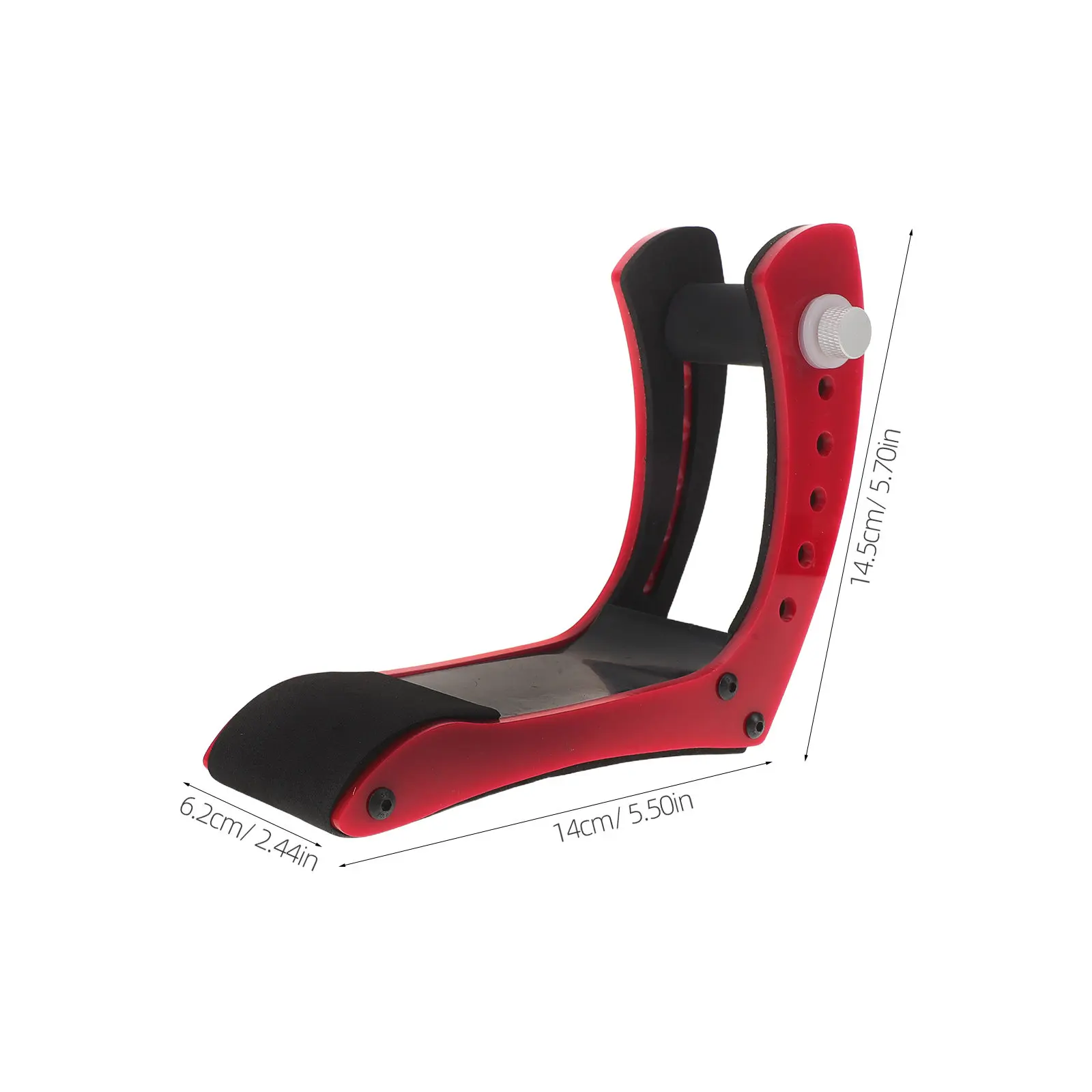 Red Adjustable Guitar Foot Stool Ergonomic Leg Support with Sponge Padded Surface for Electric Bass Guitars Stability Comfort