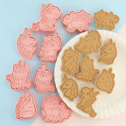 Unicorn Shape Mold Baking Accessories Cartoon Home Handmade DIY 3D Press Mould Cookie Frosting Fondant Cake Decoration Tools